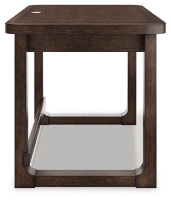 Breckington 56" Home Office Desk - Dark Brown Writing Desk modern furniture Contempo Furniture