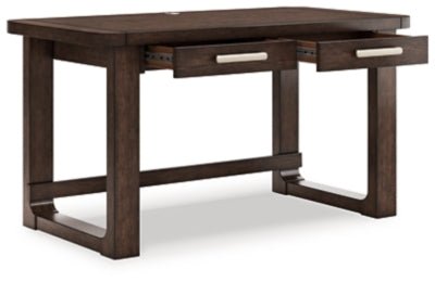 Breckington 56" Home Office Desk - Dark Brown Writing Desk modern furniture Contempo Furniture