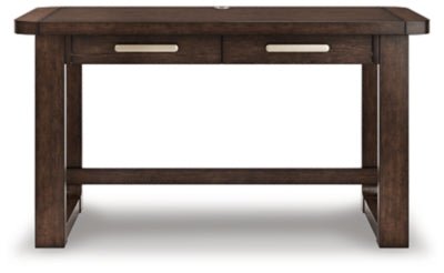 Breckington 56" Home Office Desk - Dark Brown Writing Desk modern furniture Contempo Furniture