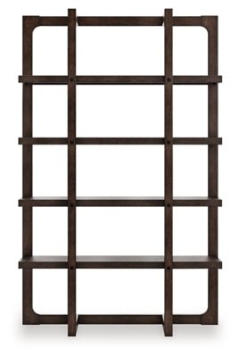 Breckington 76" Bookcase - Dark Brown Standard Bookcase modern furniture Contempo Furniture