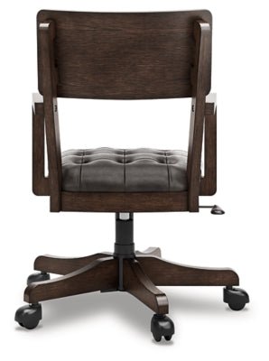 Breckington Home Office Desk Chair - Dark Brown Desk Chair modern furniture Contempo Furniture