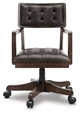 Breckington Home Office Desk Chair - Dark Brown Desk Chair modern furniture Contempo Furniture