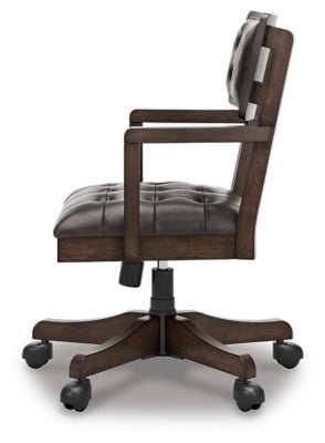 Breckington Home Office Desk Chair - Dark Brown Desk Chair modern furniture Contempo Furniture