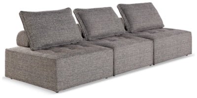 Bree Zee 3 - Piece Outdoor Modular Seating - Dark Brown Stationary Sectional modern furniture Contempo Furniture