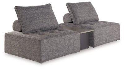 Bree Zee 3 - Piece Outdoor Sectional - Dark Brown Stationary Sectional modern furniture Contempo Furniture