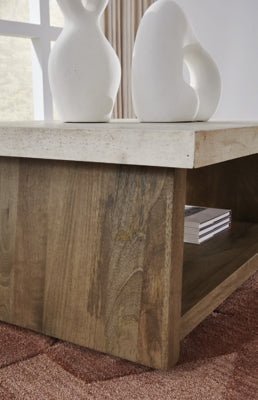 Brendalhouse Coffee Table - Light Brown Cocktail Table modern furniture Contempo Furniture
