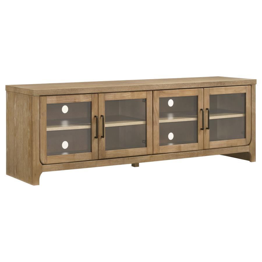 Brenham - 79" 4 - Door TV Stand Media Console - Washed Oak TV Stand modern furniture Contempo Furniture
