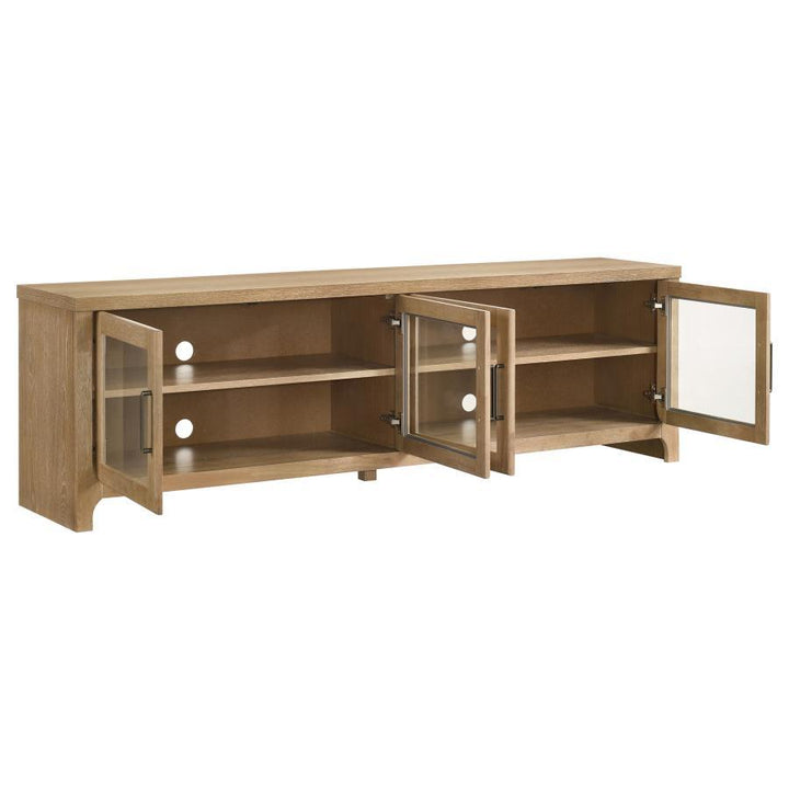 Brenham - 79" 4 - Door TV Stand Media Console - Washed Oak TV Stand modern furniture Contempo Furniture