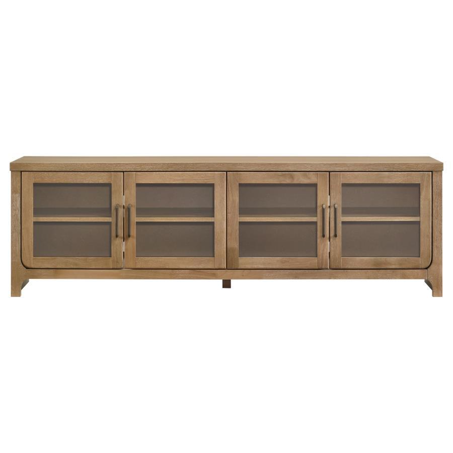 Brenham - 79" 4 - Door TV Stand Media Console - Washed Oak TV Stand modern furniture Contempo Furniture