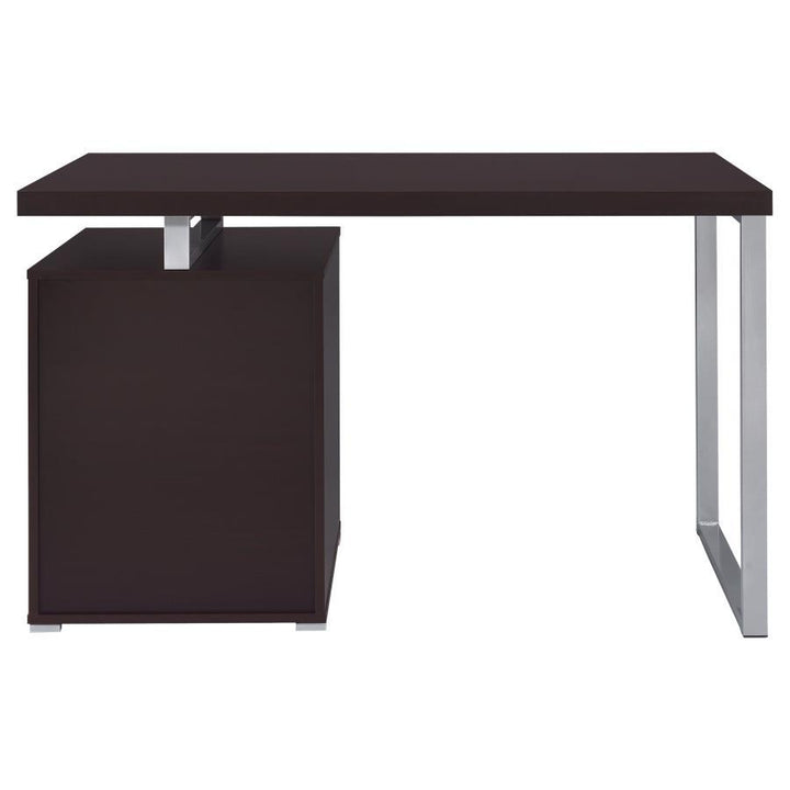 Brennan - 3 - Drawer Office Computer Desk - Cappuccino Computer Desk modern furniture Contempo Furniture