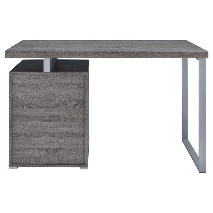 Brennan - 3 - Drawer Office Computer Desk - Weathered Gray Computer Desk modern furniture Contempo Furniture
