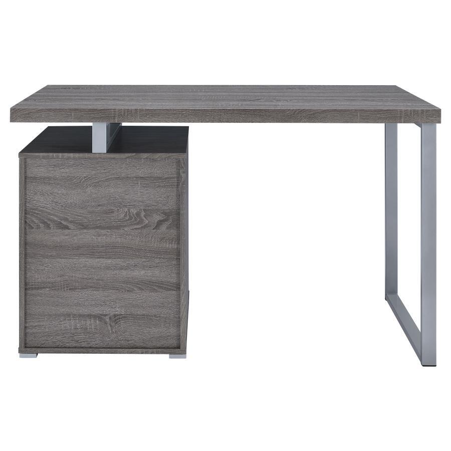 Brennan - 3 - Drawer Office Computer Desk - Weathered Gray Computer Desk modern furniture Contempo Furniture