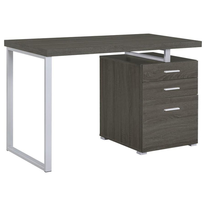 Brennan - 3 - Drawer Office Computer Desk - Weathered Gray Computer Desk modern furniture Contempo Furniture