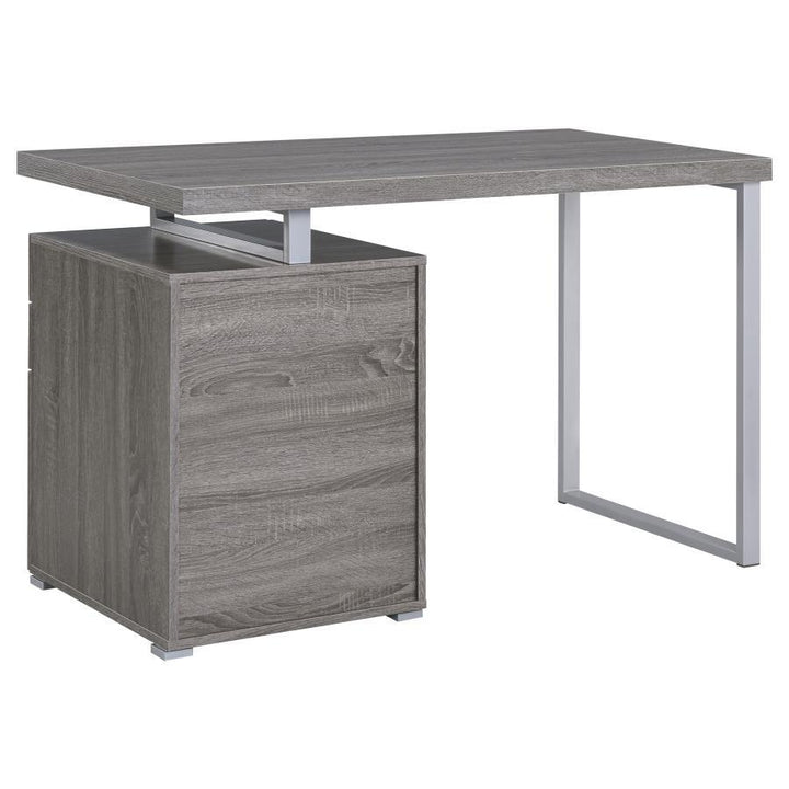 Brennan - 3 - Drawer Office Computer Desk - Weathered Gray Computer Desk modern furniture Contempo Furniture