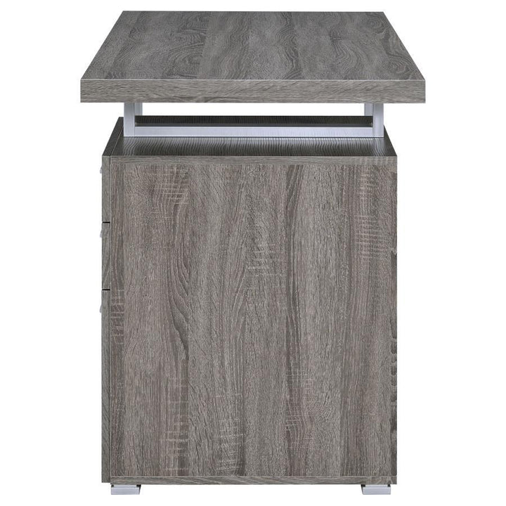 Brennan - 3 - Drawer Office Computer Desk - Weathered Gray Computer Desk modern furniture Contempo Furniture