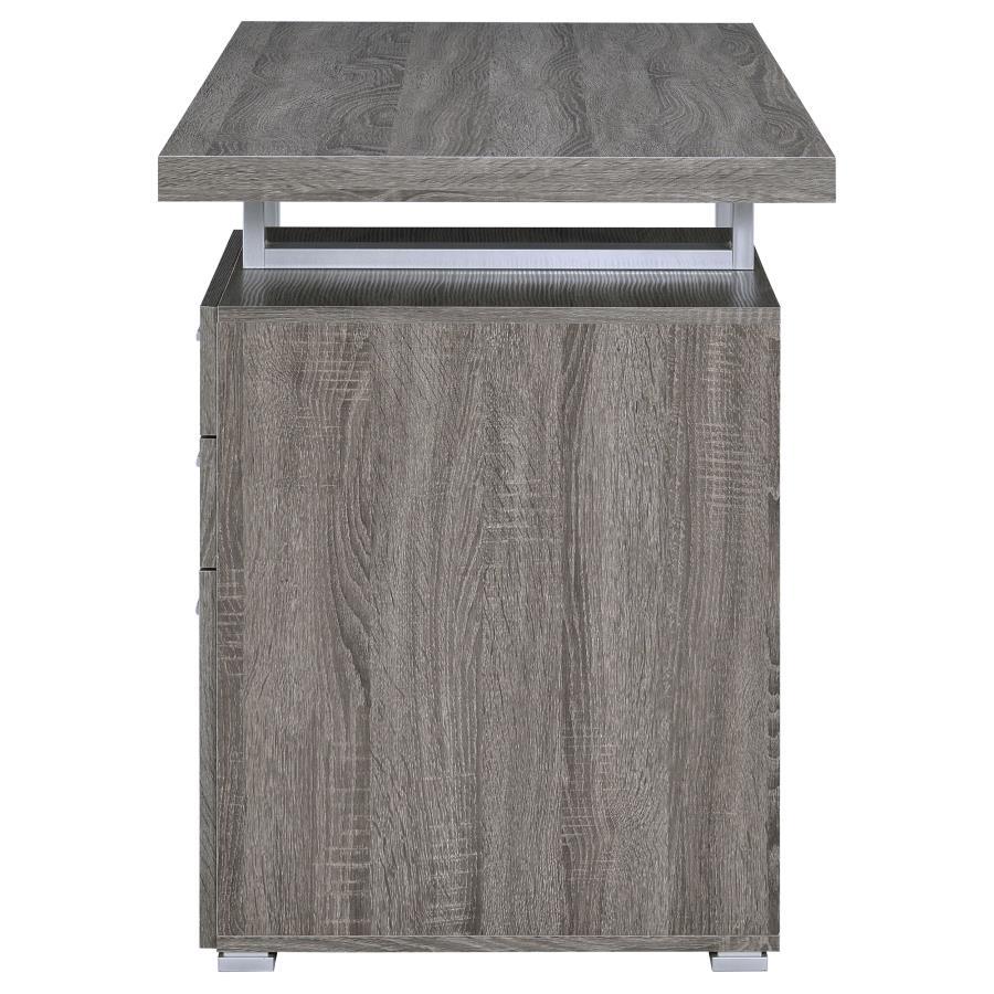 Brennan - 3 - Drawer Office Computer Desk - Weathered Gray Computer Desk modern furniture Contempo Furniture