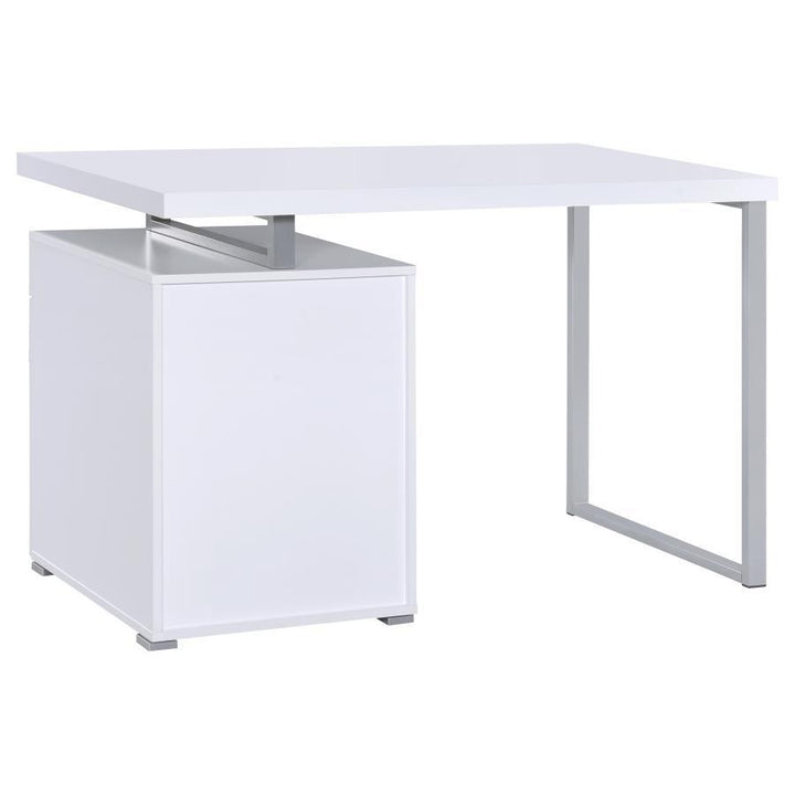 Brennan - 3 - Drawer Office Computer Desk - White Computer Desk modern furniture Contempo Furniture