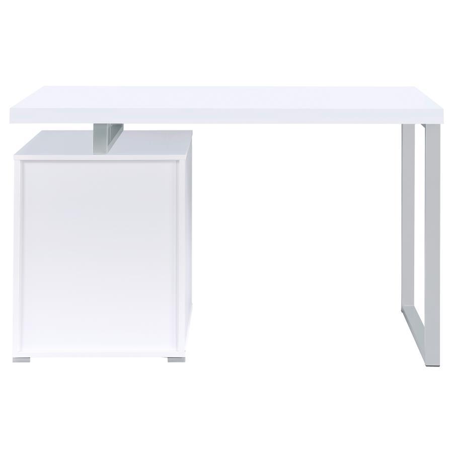 Brennan - 3 - Drawer Office Computer Desk - White Computer Desk modern furniture Contempo Furniture
