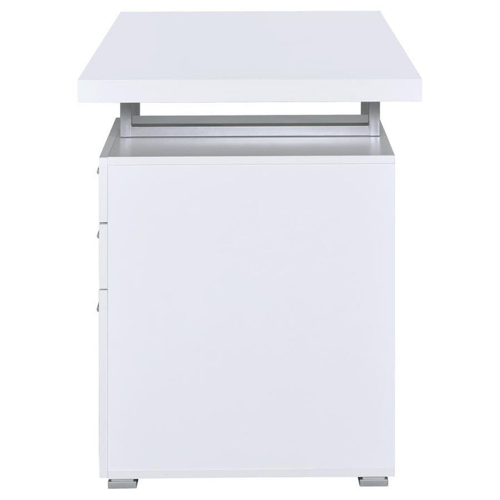 Brennan - 3 - Drawer Office Computer Desk - White Computer Desk modern furniture Contempo Furniture