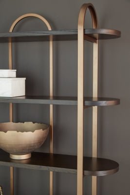 Brentmour Bookcase - Dark Brown Etageres modern furniture Contempo Furniture