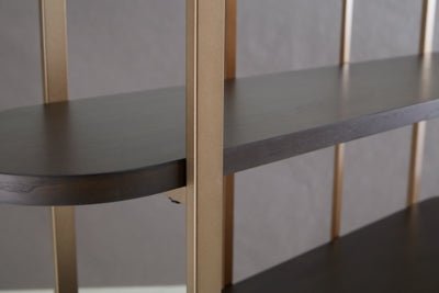 Brentmour Bookcase - Dark Brown Etageres modern furniture Contempo Furniture