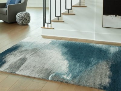 Brentward 5' x 7' Rug - Blue Area Rug modern furniture Contempo Furniture