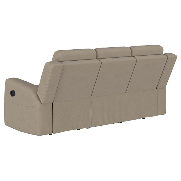 Brentwood - 2 Piece Upholstered Reclining Sofa Set - Taupe Reclining Sofa &amp; Loveseat modern furniture Contempo Furniture