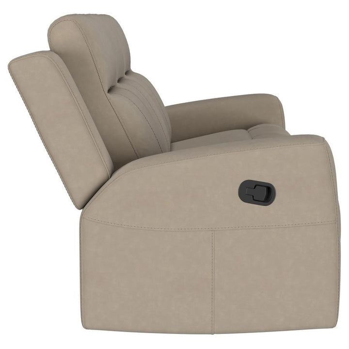 Brentwood - 2 Piece Upholstered Reclining Sofa Set - Taupe Reclining Sofa &amp; Loveseat modern furniture Contempo Furniture