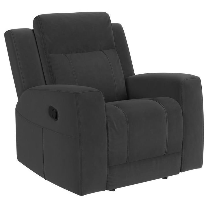 Brentwood - 3 Piece Upholstered Reclining Sofa Set - Dark Charcoal 3 - Piece Living Room Set modern furniture Contempo Furniture