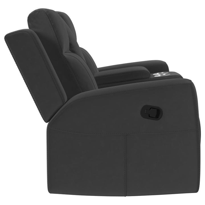 Brentwood - 3 Piece Upholstered Reclining Sofa Set - Dark Charcoal 3 - Piece Living Room Set modern furniture Contempo Furniture