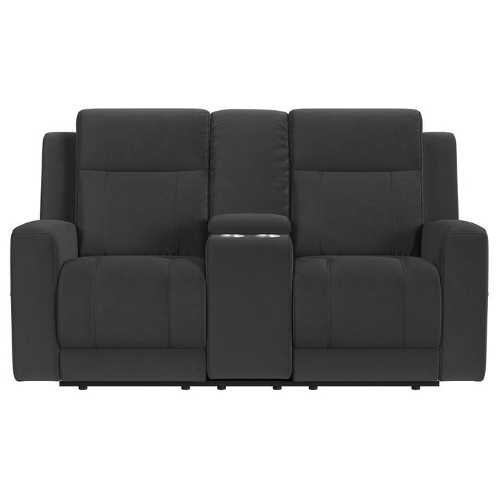 Brentwood - 3 Piece Upholstered Reclining Sofa Set - Dark Charcoal 3 - Piece Living Room Set modern furniture Contempo Furniture