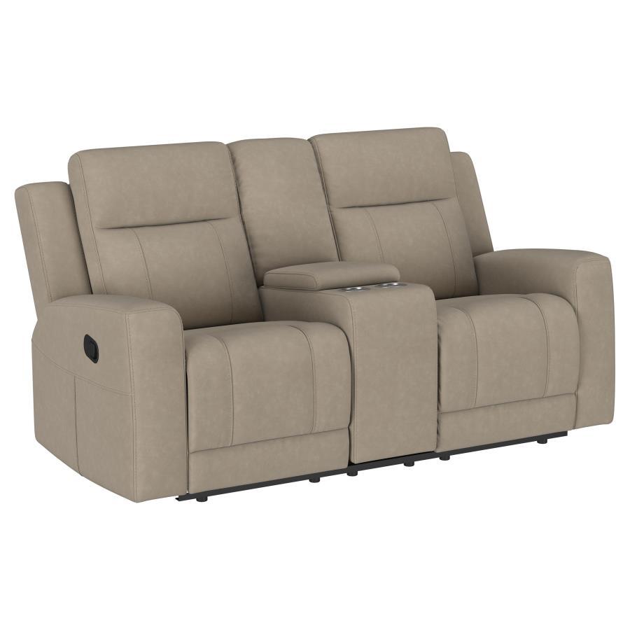 Brentwood - 3 Piece Upholstered Reclining Sofa Set - Taupe 3 - Piece Living Room Set modern furniture Contempo Furniture