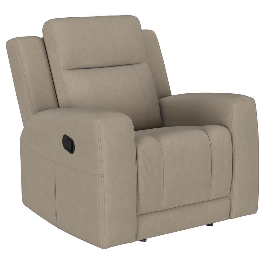 Brentwood - 3 Piece Upholstered Reclining Sofa Set - Taupe 3 - Piece Living Room Set modern furniture Contempo Furniture