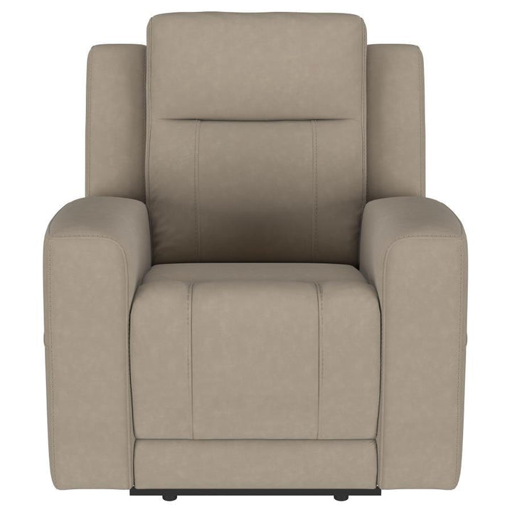 Brentwood - 3 Piece Upholstered Reclining Sofa Set - Taupe 3 - Piece Living Room Set modern furniture Contempo Furniture