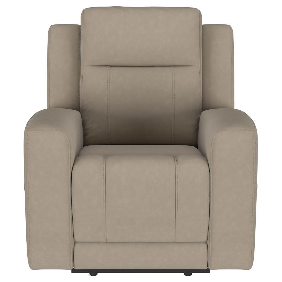Brentwood - 3 Piece Upholstered Reclining Sofa Set - Taupe 3 - Piece Living Room Set modern furniture Contempo Furniture