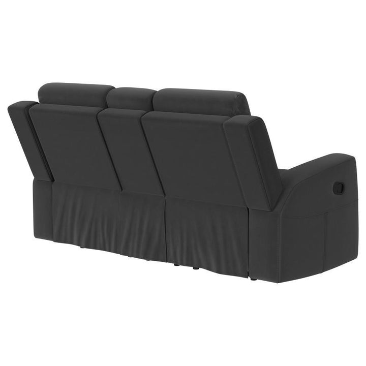 Brentwood - Upholstered Motion Reclining Loveseat - Dark Charcoal Reclining Loveseat modern furniture Contempo Furniture