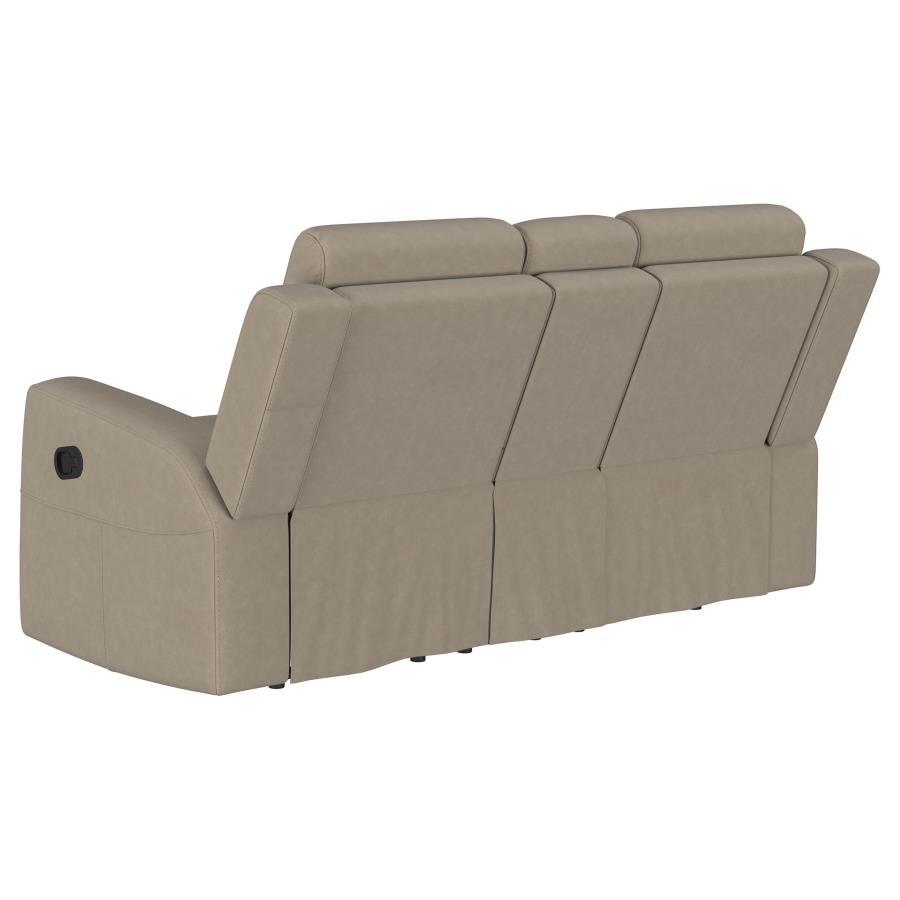Brentwood - Upholstered Motion Reclining Loveseat - Taupe Reclining Loveseat modern furniture Contempo Furniture