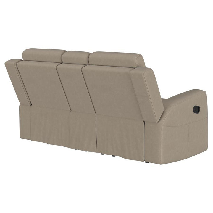 Brentwood - Upholstered Motion Reclining Loveseat - Taupe Reclining Loveseat modern furniture Contempo Furniture