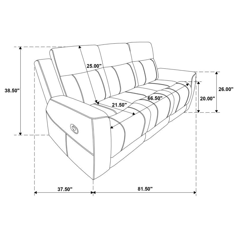 Brentwood - Upholstered Motion Reclining Sofa - Taupe Reclining Sofa modern furniture Contempo Furniture