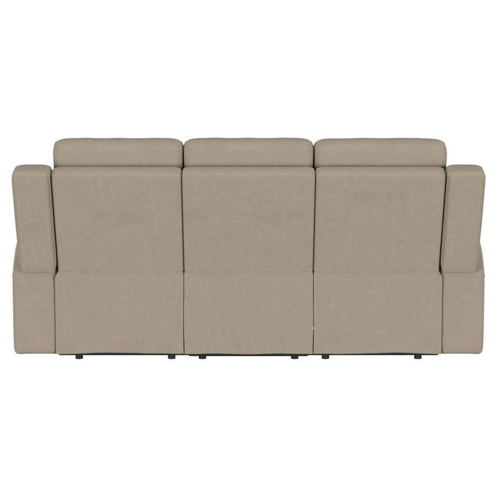 Brentwood - Upholstered Motion Reclining Sofa - Taupe Reclining Sofa modern furniture Contempo Furniture