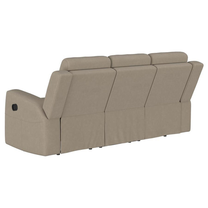 Brentwood - Upholstered Motion Reclining Sofa - Taupe Reclining Sofa modern furniture Contempo Furniture