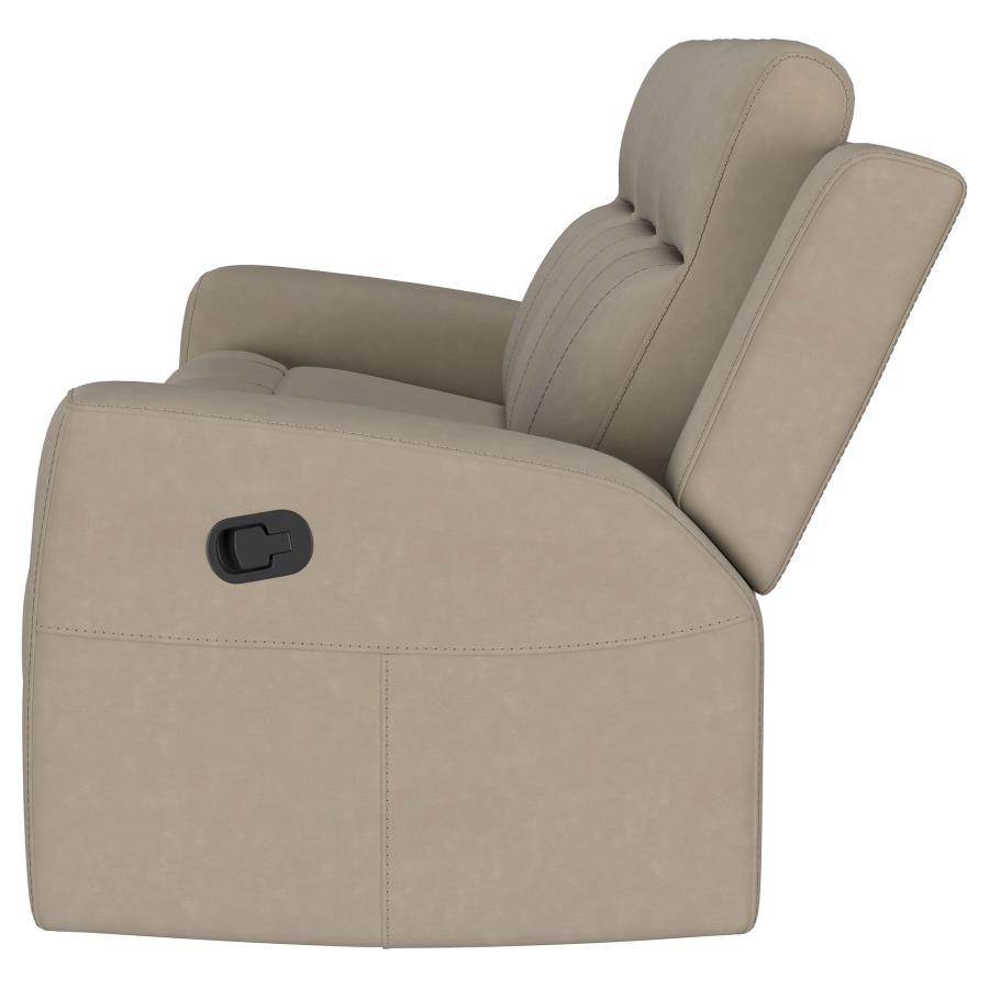 Brentwood - Upholstered Motion Reclining Sofa - Taupe Reclining Sofa modern furniture Contempo Furniture