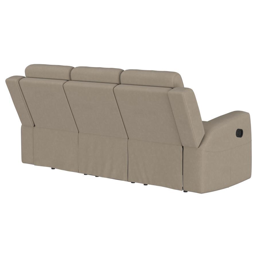 Brentwood - Upholstered Motion Reclining Sofa - Taupe Reclining Sofa modern furniture Contempo Furniture