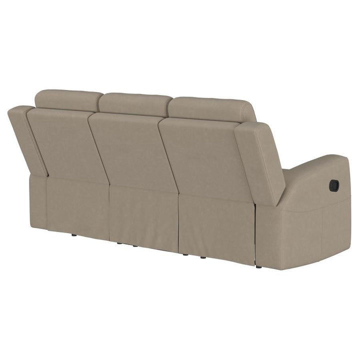 Brentwood - Upholstered Motion Reclining Sofa - Taupe Reclining Sofa modern furniture Contempo Furniture