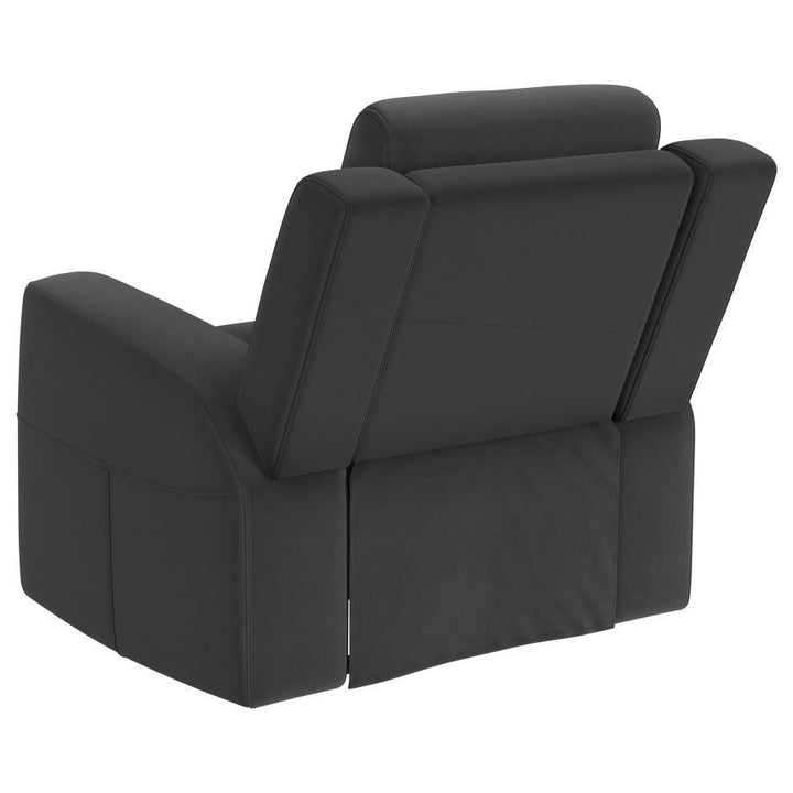 Brentwood - Upholstered Recliner Chair - Dark Charcoal Reclining Chair modern furniture Contempo Furniture