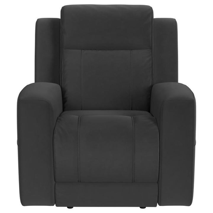 Brentwood - Upholstered Recliner Chair - Dark Charcoal Reclining Chair modern furniture Contempo Furniture