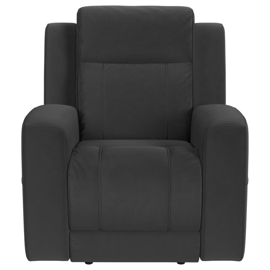 Brentwood - Upholstered Recliner Chair - Dark Charcoal Reclining Chair modern furniture Contempo Furniture