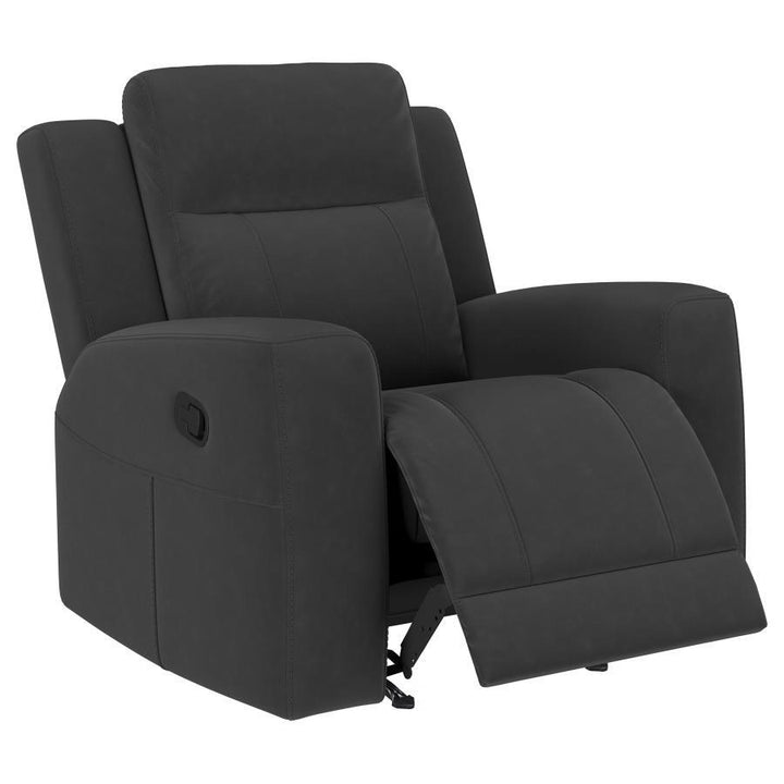 Brentwood - Upholstered Recliner Chair - Dark Charcoal Reclining Chair modern furniture Contempo Furniture