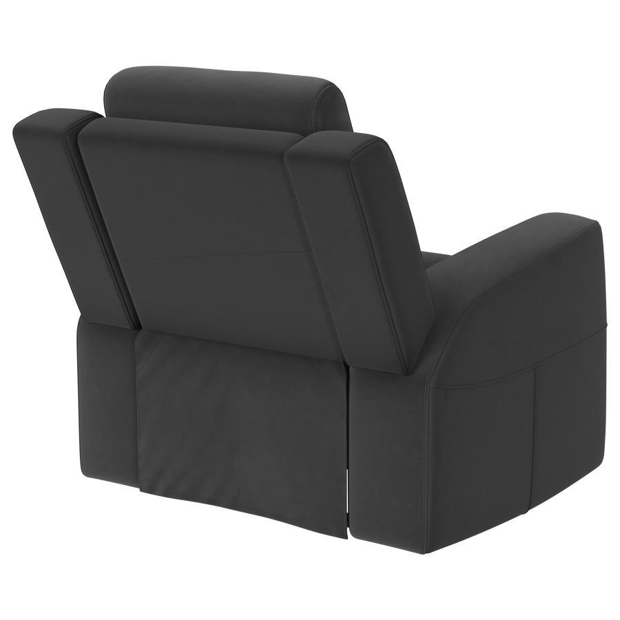 Brentwood - Upholstered Recliner Chair - Dark Charcoal Reclining Chair modern furniture Contempo Furniture