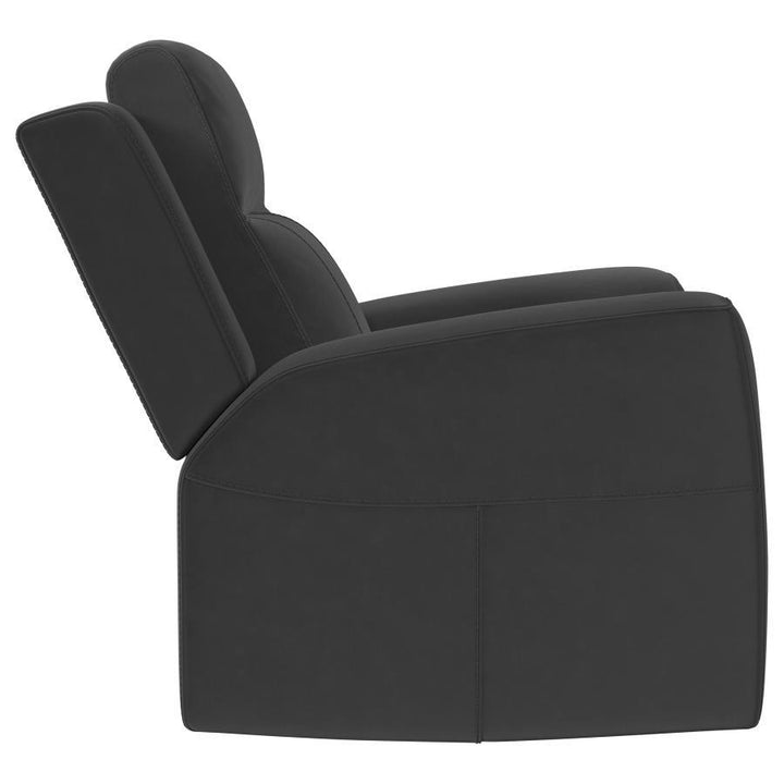 Brentwood - Upholstered Recliner Chair - Dark Charcoal Reclining Chair modern furniture Contempo Furniture